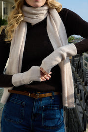 Mitaines en Laine et Cachemire Beige