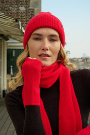 Mitaines en Laine et Cachemire Rouge