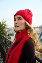 Mitaines en Laine et Cachemire Rouge