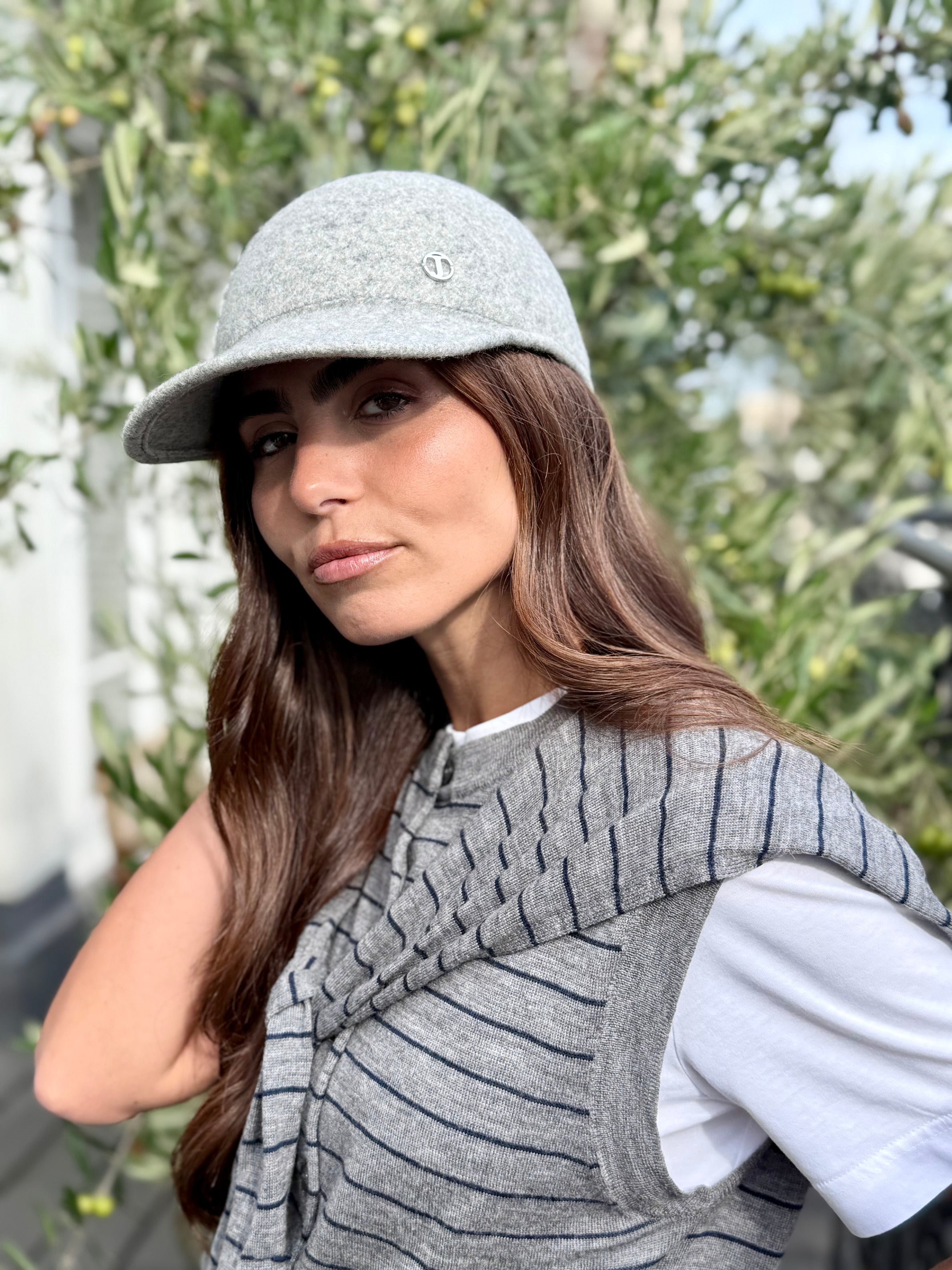 Billy Casquette en feutrine Gris chiné claire