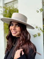 Canotier Ralph en Laine Grand Bord 9cm Gris