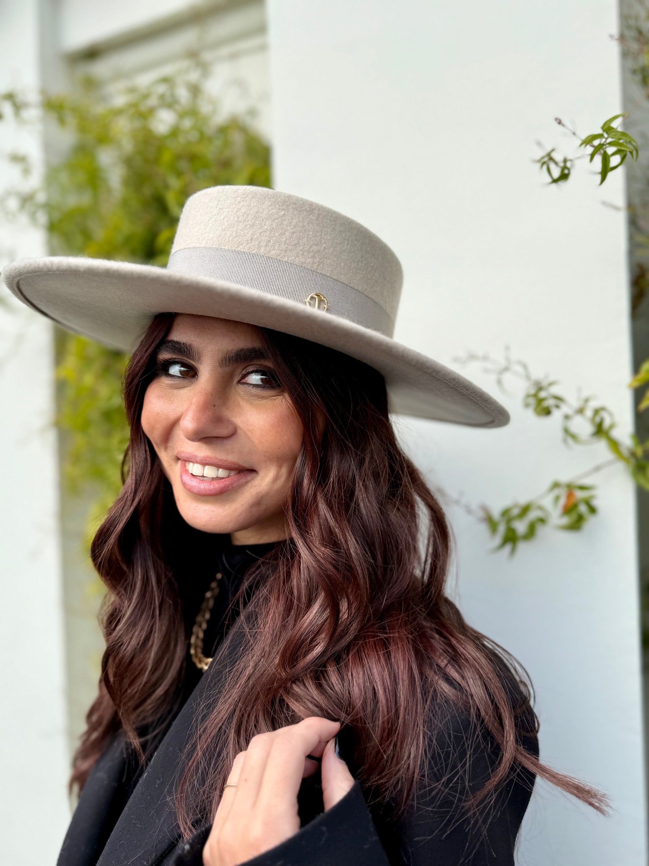 Canotier Ralph en Laine Grand Bord 9cm Gris