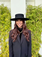 Canotier Ralph en Laine Grand Bord 9cm Noir