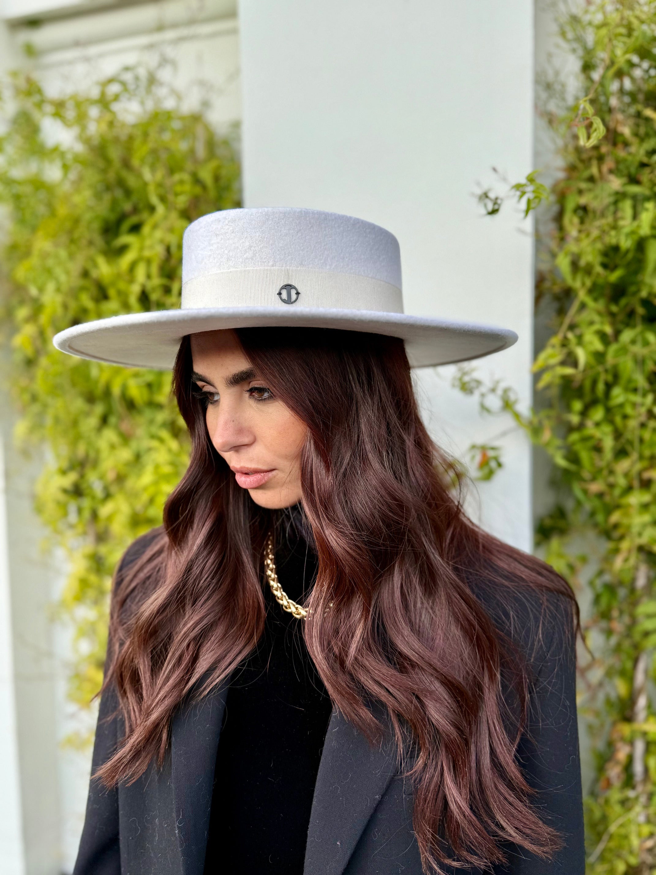 Canotier Ralph en Laine Grand Bord 9cm Blanc