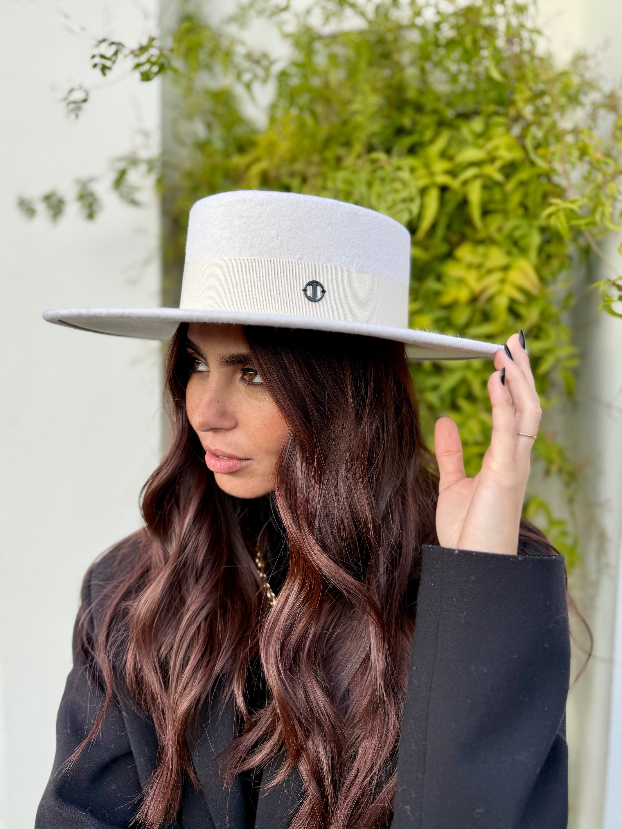 Canotier Ralph en Laine Grand Bord 9cm Blanc