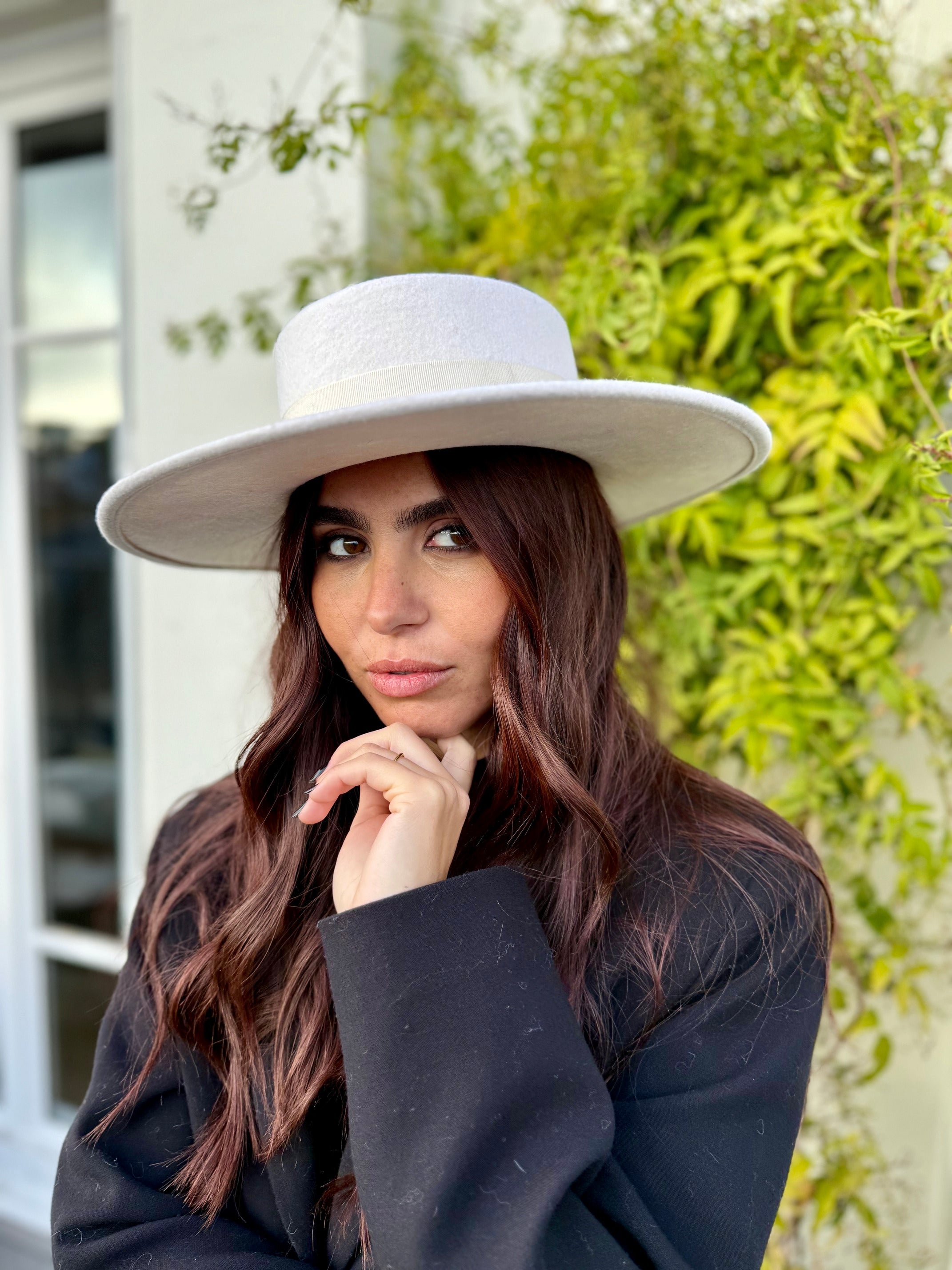 Canotier Ralph en Laine Grand Bord 9cm Blanc