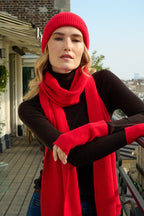 Mitaines en Laine et Cachemire Rouge