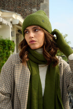 Bonnet en Laine et Cachemire kaki