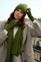 Bonnet en Laine et Cachemire kaki