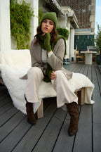 Bonnet en Laine et Cachemire kaki