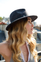 John Borsalino Bord 6.5 cm Gris chiné foncé