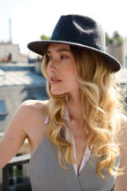 John Borsalino Bord 6.5 cm Gris chiné foncé