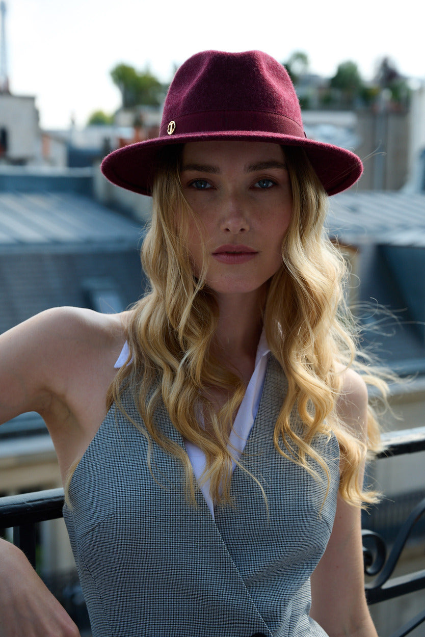 John Borsalino Bord 6.5 cm Bordeaux