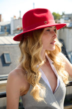 John Borsalino Bord 6.5 cm Rouge