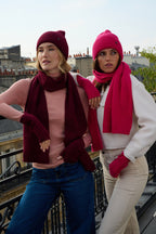 Mitaines en Laine et Cachemire Fushia