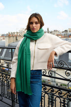 Étole - Écharpe en Cachemire, Laine Vert canard