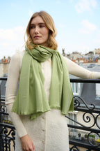 Étole - Écharpe en Cachemire, Laine Vert