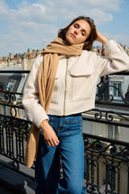 Étole - Écharpe en Cachemire, Laine Camel