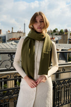 Étole - Écharpe en Cachemire, Laine kaki