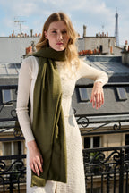 Étole - Écharpe en Cachemire, Laine kaki