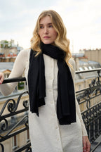 Étole - Écharpe en Cachemire, Laine Noir