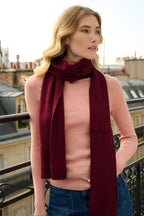 Mitaines en Laine et Cachemire bordeaux