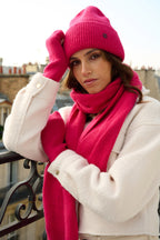 Mitaines en Laine et Cachemire Fushia