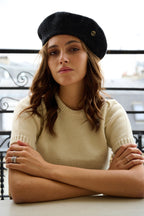 Béret Parisien Emily en Laine Noir