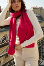 Mitaines en Laine et Cachemire Fushia