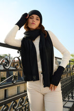 Mitaines en Laine et Cachemire Noir