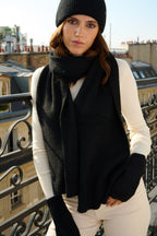 Bonnet en Laine et Cachemire Noir