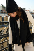 Bonnet en Laine et Cachemire Noir