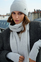 Mitaines en Laine et Cachemire Gris clair