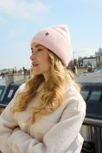 Bonnet en Laine et Cachemire Rose