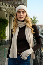 Mitaines en Laine et Cachemire Beige
