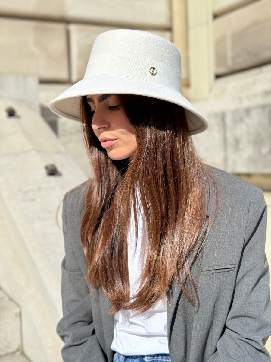 Audrey Bob Long 8 cm en Laine Blanc - Joe & Mey