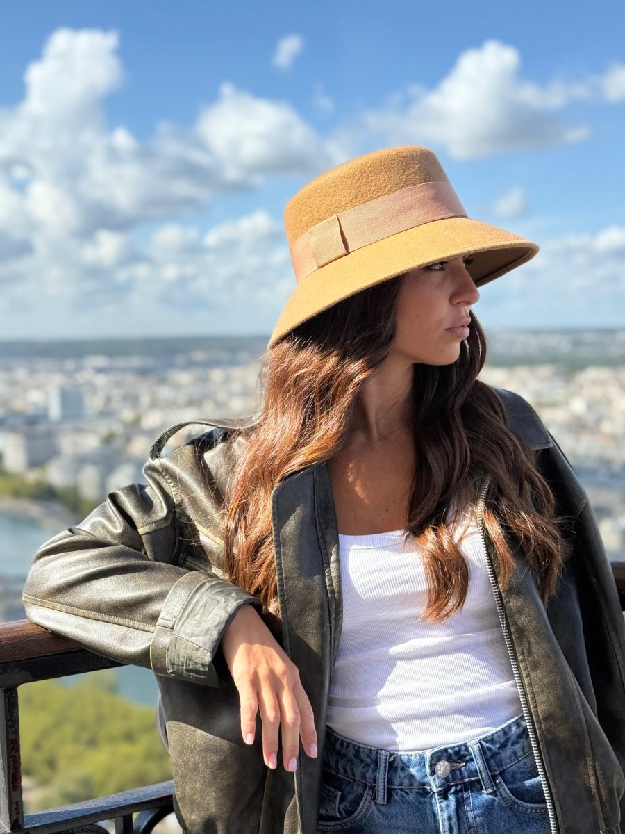 Audrey Bob Long 8 cm en Laine Camel - Joe & Mey