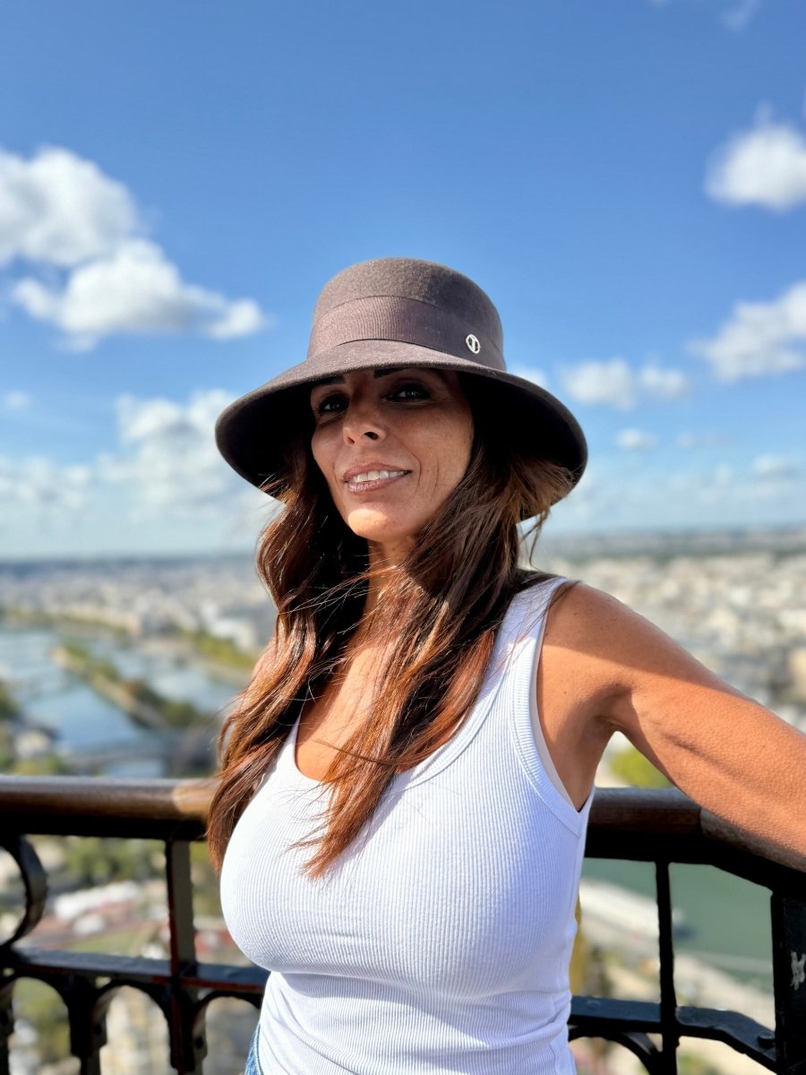 Audrey Bob Long 8 cm en Laine Choco - Joe & Mey