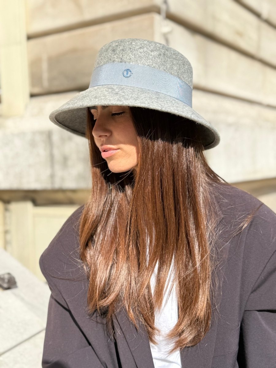 Audrey Bob Long 8 cm en Laine Gris chiné claire - Joe & Mey