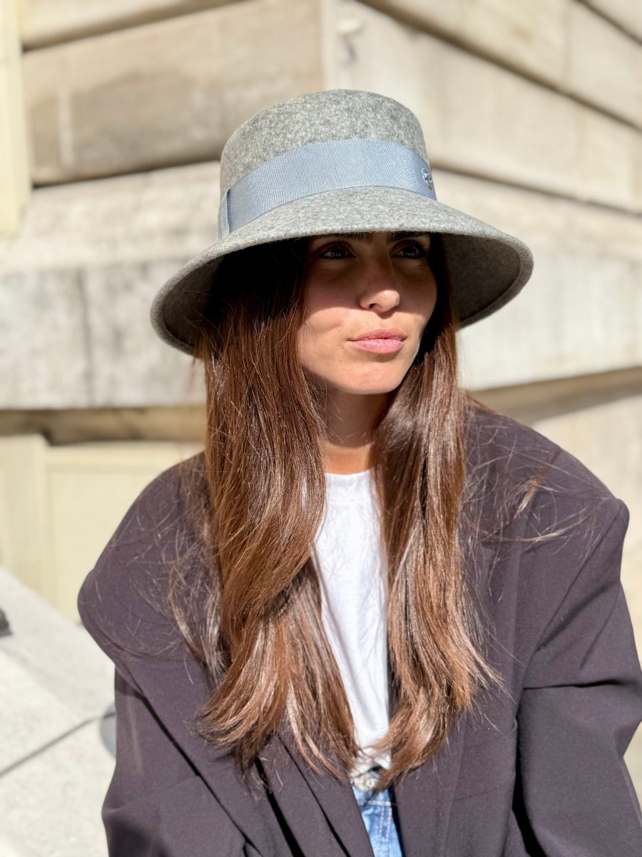 Audrey Bob Long 8 cm en Laine Gris chiné claire - Joe & Mey