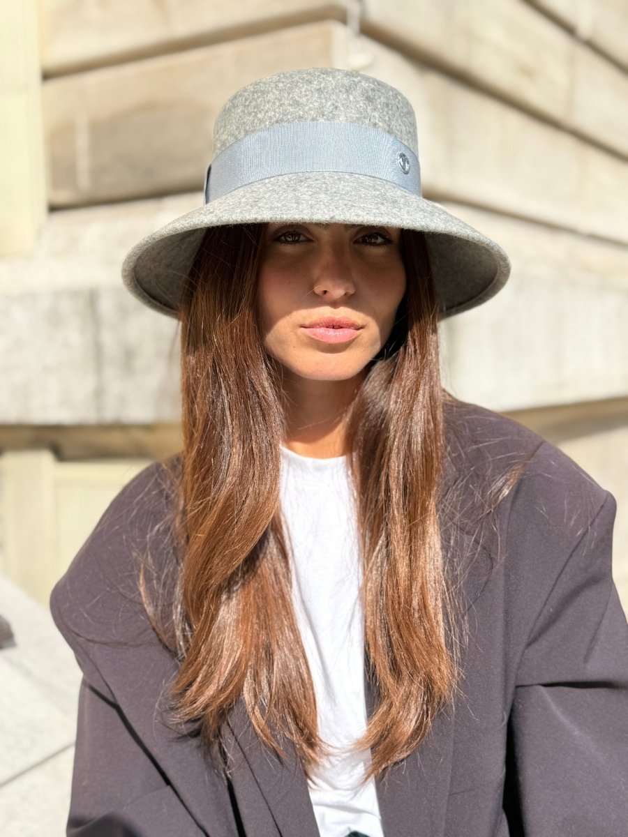 Audrey Bob Long 8 cm en Laine Gris chiné claire - Joe & Mey