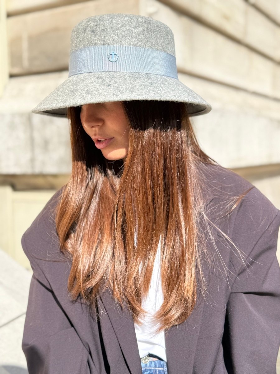 Audrey Bob Long 8 cm en Laine Gris chiné claire - Joe & Mey