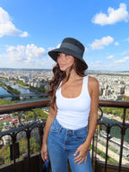 Audrey Bob Long 8 cm en Laine Gris chiné foncé - Joe & Mey