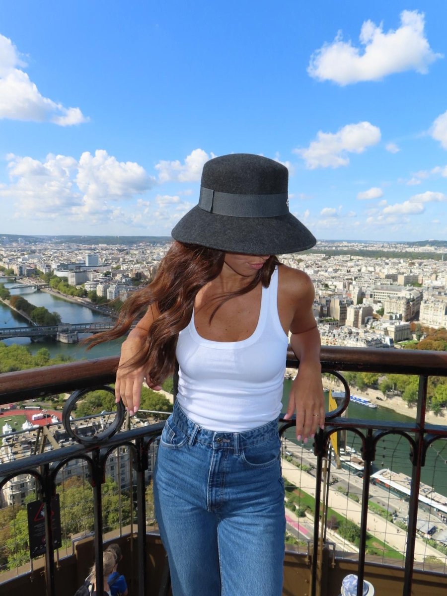 Audrey Bob Long 8 cm en Laine Gris chiné foncé - Joe & Mey