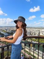 Audrey Bob Long 8 cm en Laine Gris chiné foncé - Joe & Mey