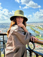 Audrey Bob Long 8 cm en Laine Kaki - Joe & Mey