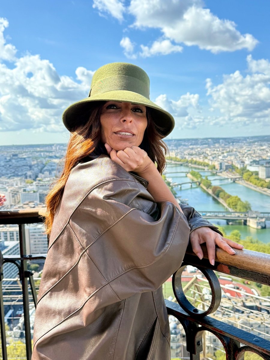 Audrey Bob Long 8 cm en Laine Kaki - Joe & Mey