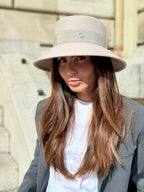 Audrey Bob Long 8 cm en Laine Taupe - Joe & Mey