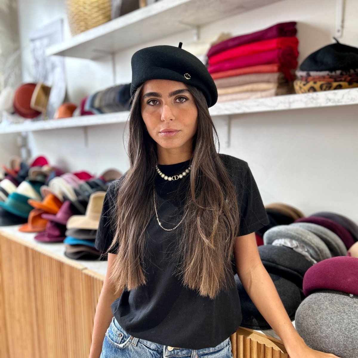 Béret ASYMÉTRIQUE Noir