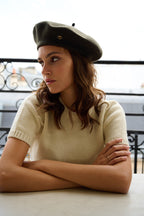Béret Emily en laine – Kaki – vue 4